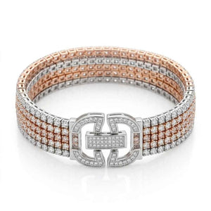 Crystal Clasp Tennis Bracelet