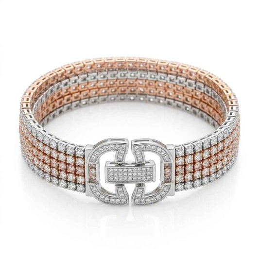 Crystal Clasp Tennis Bracelet