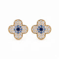 Crystal Clover  Stud Earrings