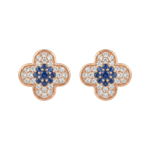 Crystal Clover  Stud Earrings