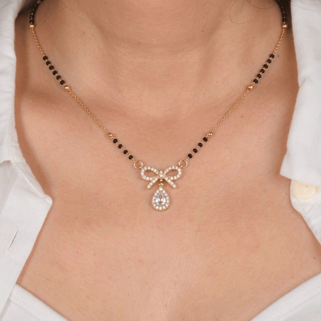 Crystal Drop Mangalsutra Necklace - Upakarnaproduct_type