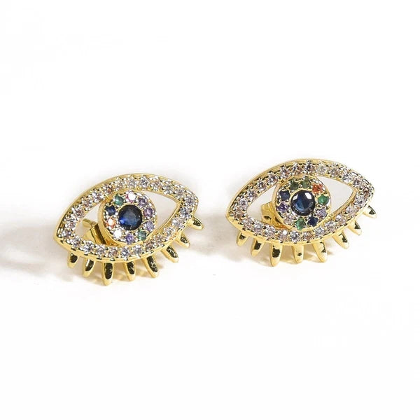 Evil Eye Glow Earring Stack | Anti-Tarnish
