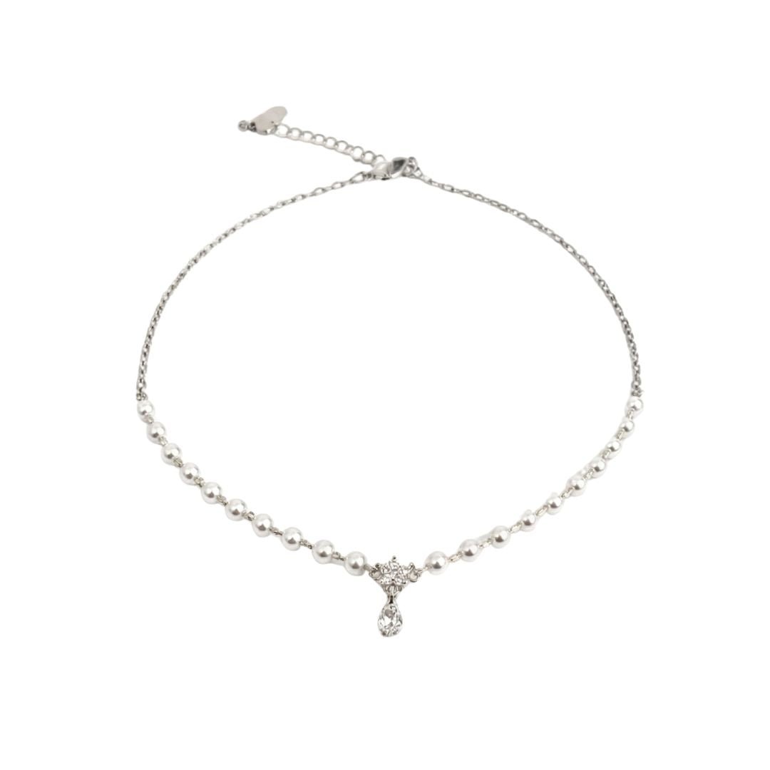 Crystal Floret Pearl Anklet - Upakarnaproduct_type