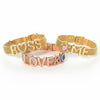 Gold Watch Band Bracelet | Personalised name for everyday wear