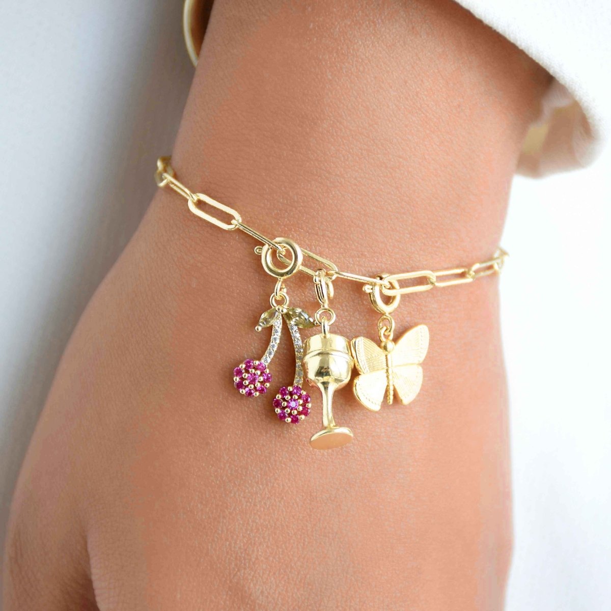 Custom Link Chain Bracelet / Necklace | Build Your Own Charm Story - Upakarnaproduct_type