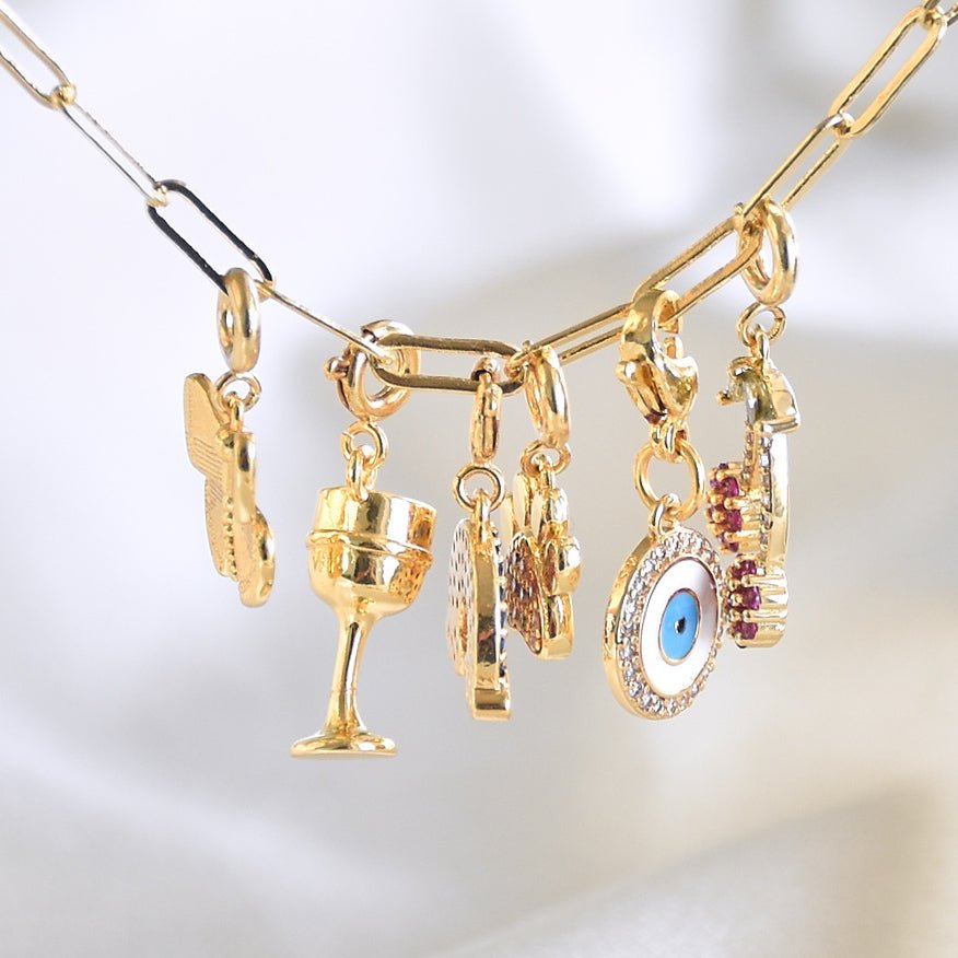 Custom Link Chain Bracelet / Necklace | Build Your Own Charm Story - Upakarnaproduct_type