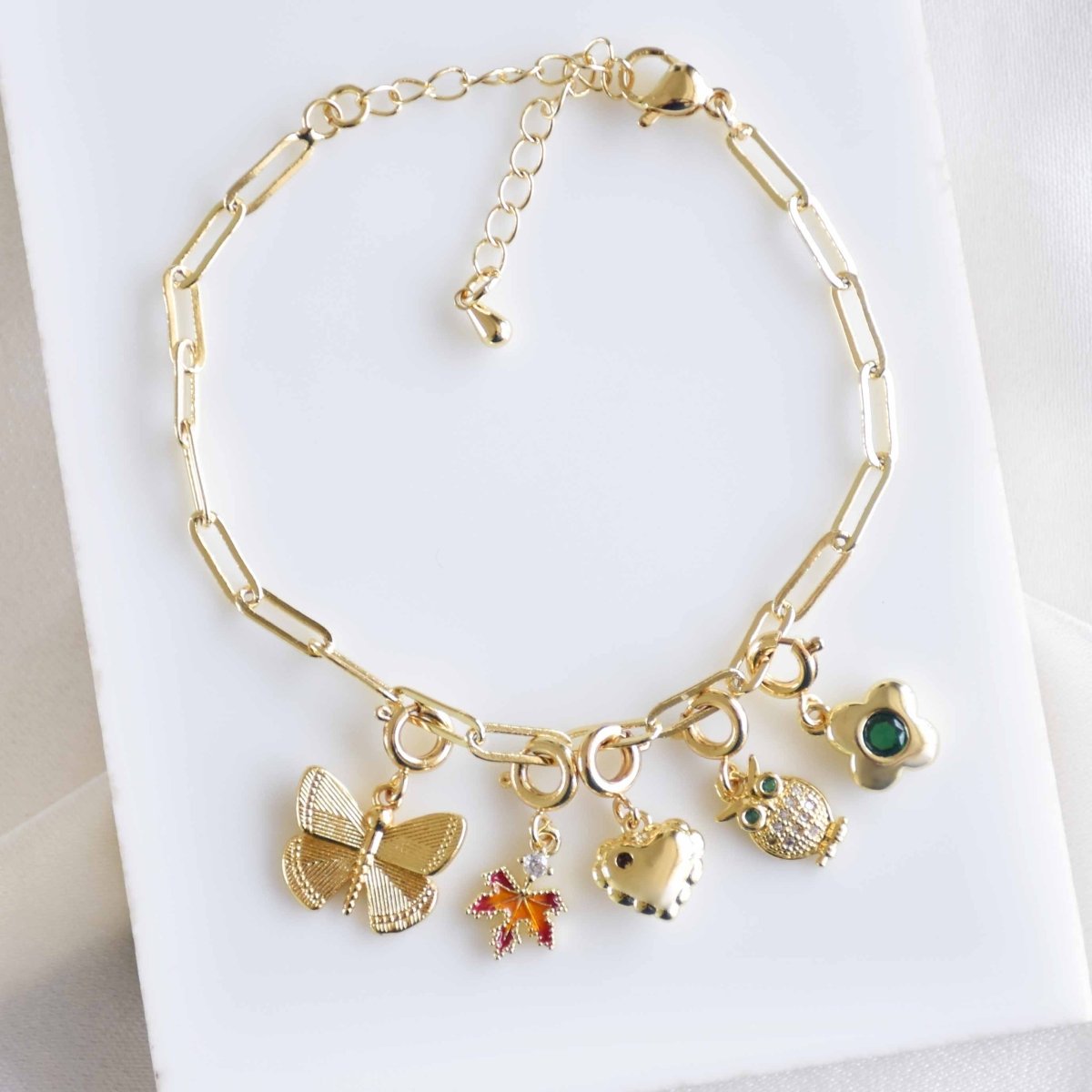 Custom Link Chain Bracelet / Necklace | Build Your Own Charm Story - Upakarnaproduct_type