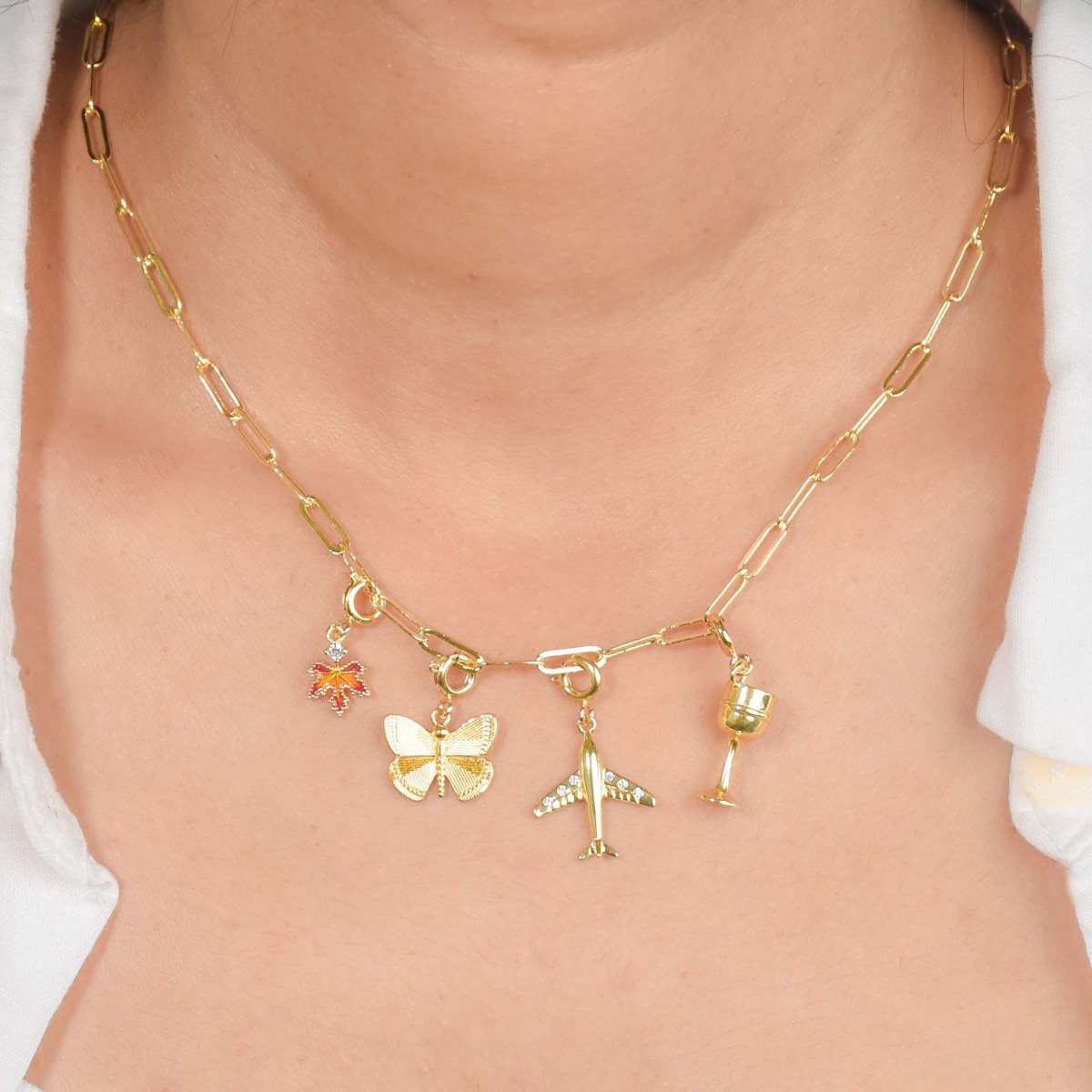 Custom Link Chain Bracelet / Necklace | Build Your Own Charm Story - Upakarnaproduct_type