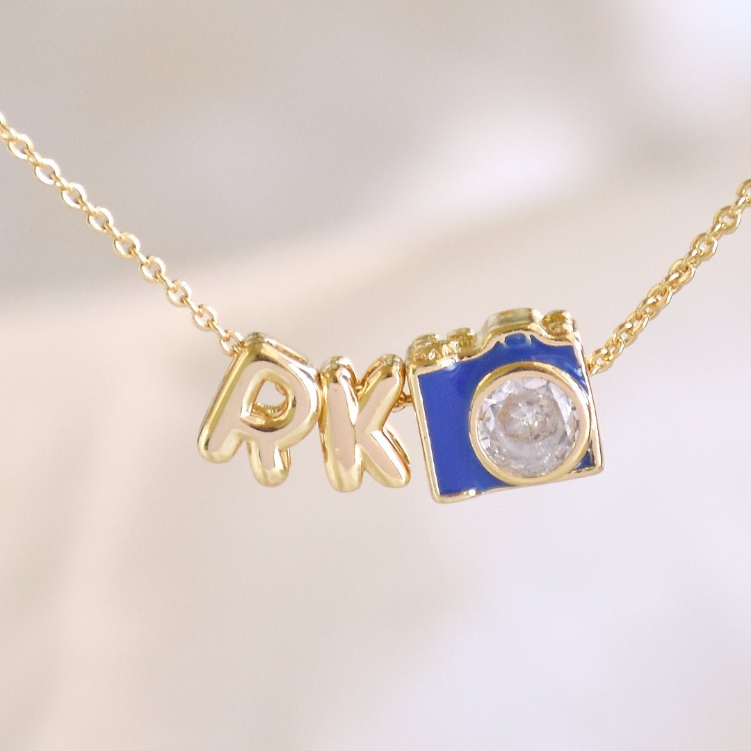 Cute Name Charms Necklace | Custom Letter & Symbol Chain - Upakarnaproduct_type