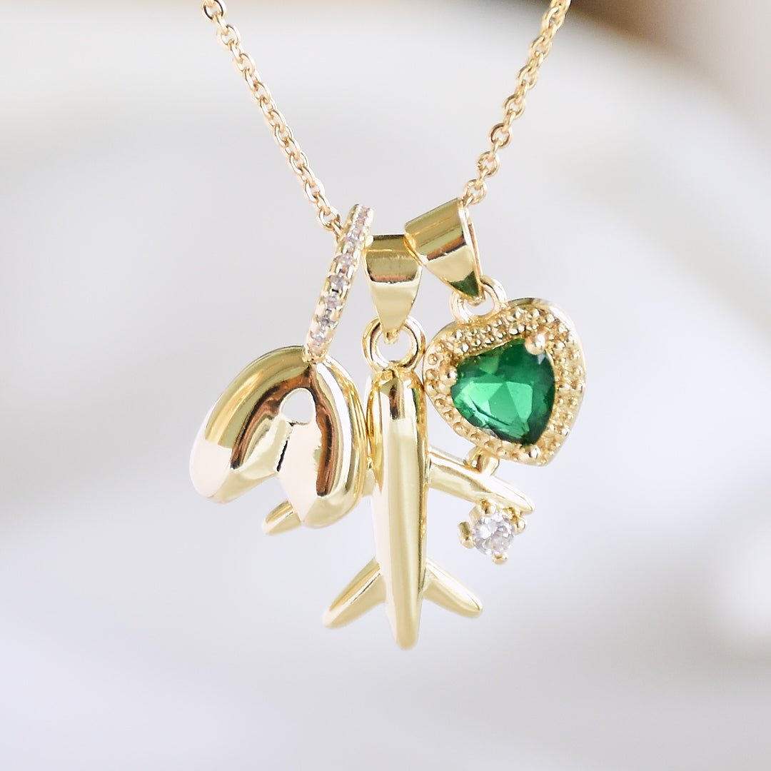 Dainty Alphabet Charm Necklace | Personalised Dangling Initial Pendant - Upakarnaproduct_type