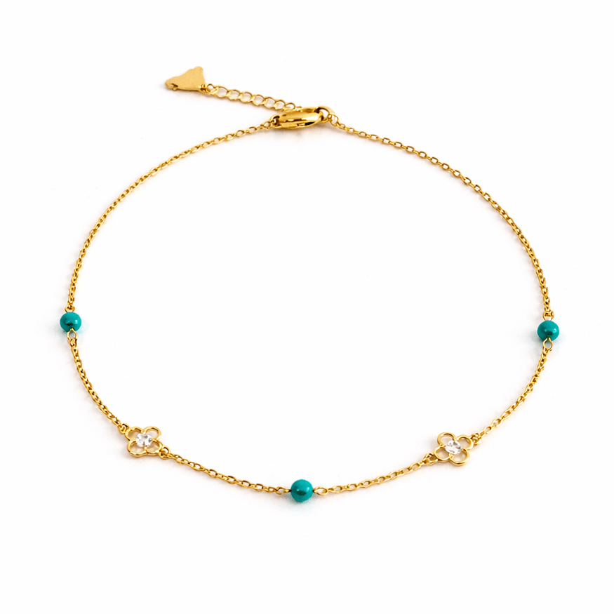 Dainty Clover Anklet - Upakarnaproduct_type