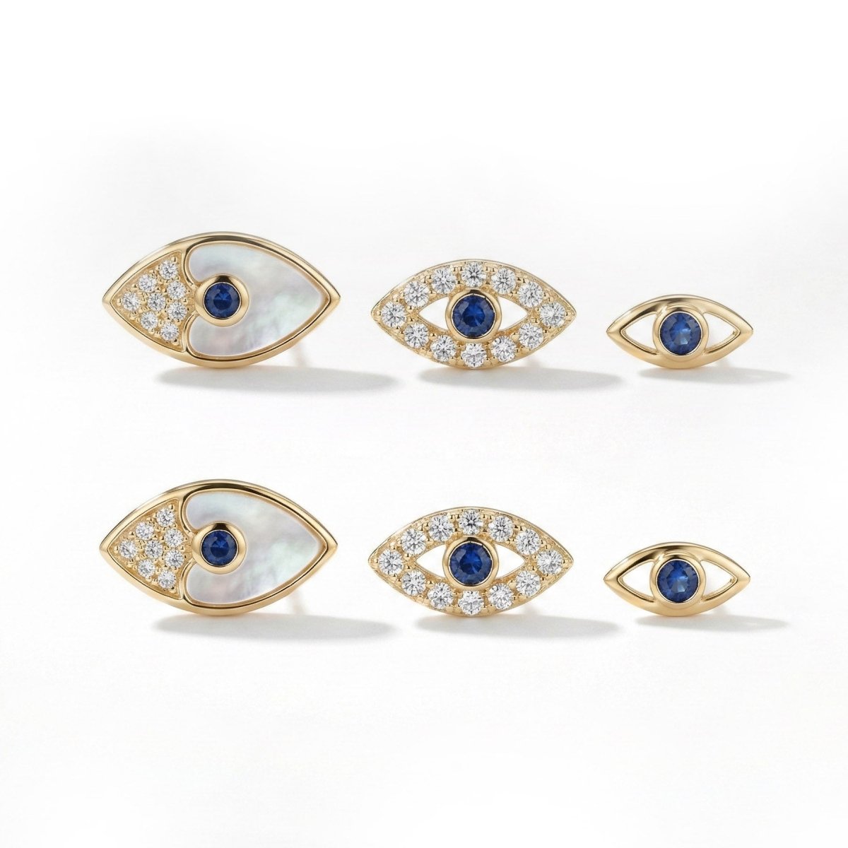 Dainty Evil Eye Earring Stack - Upakarnaproduct_type