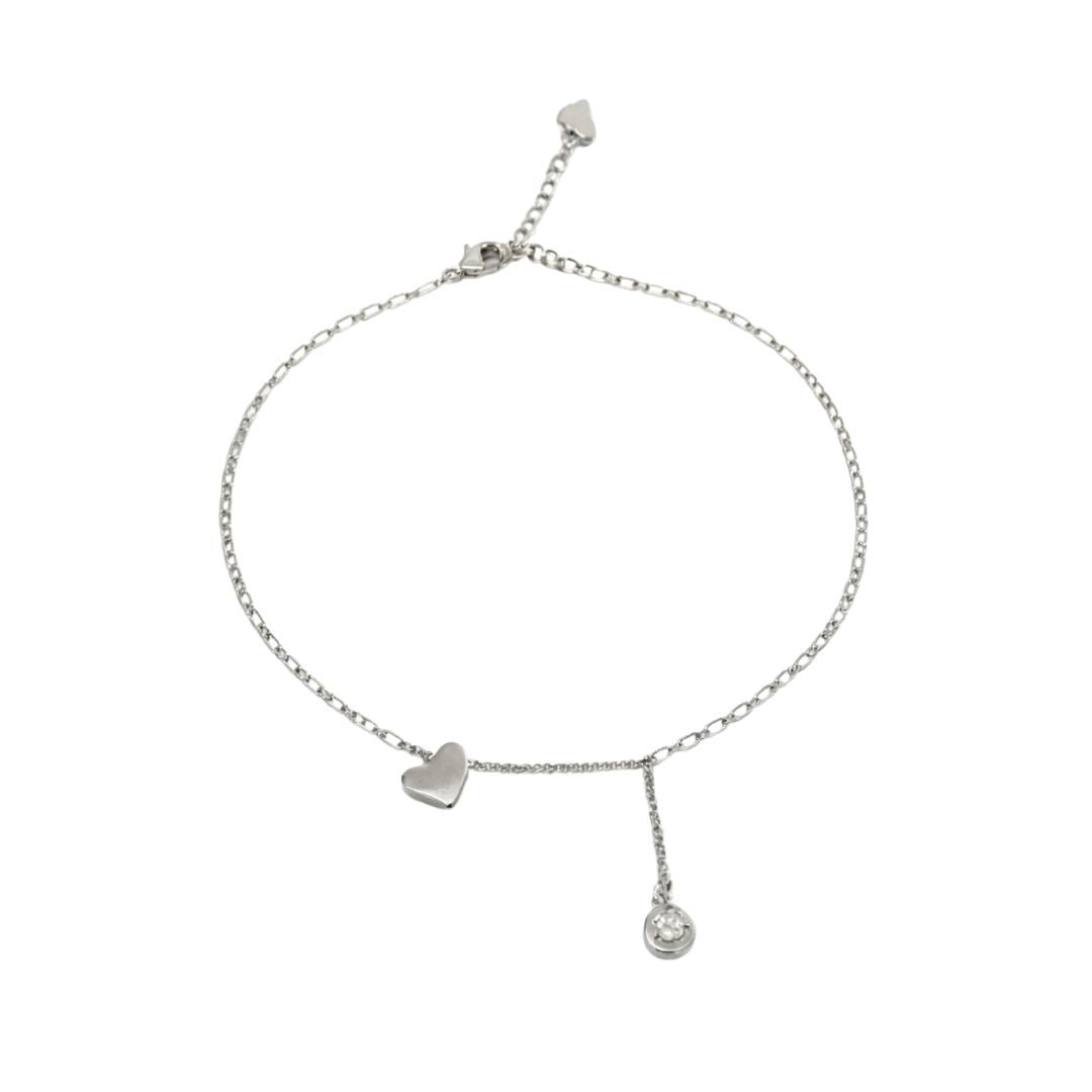Dainty Heart Drop Anklet - Upakarnaproduct_type