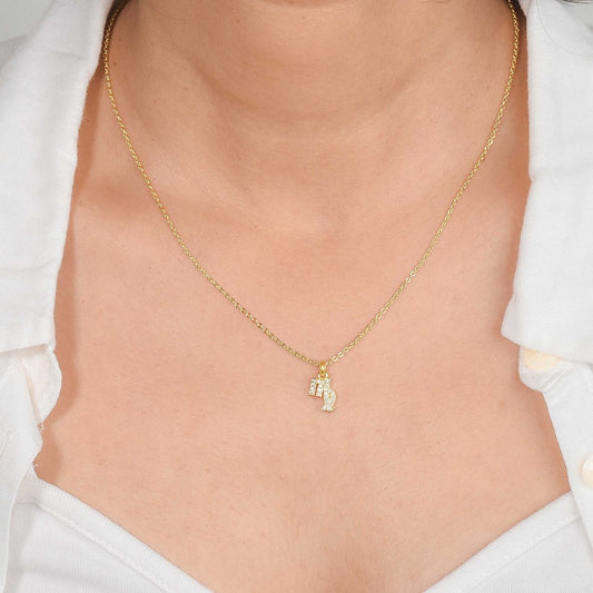 Dainty Star Sign Necklace, golden