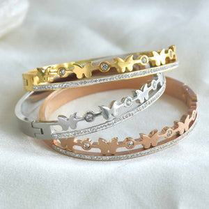 Delicate Butterfly Bangle | Anti-tarnish | Gold Plated | Openable