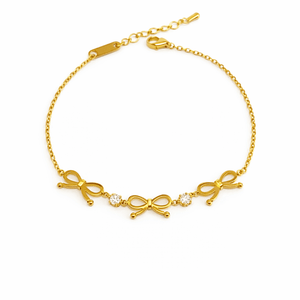 Diamond Bow Bracelet