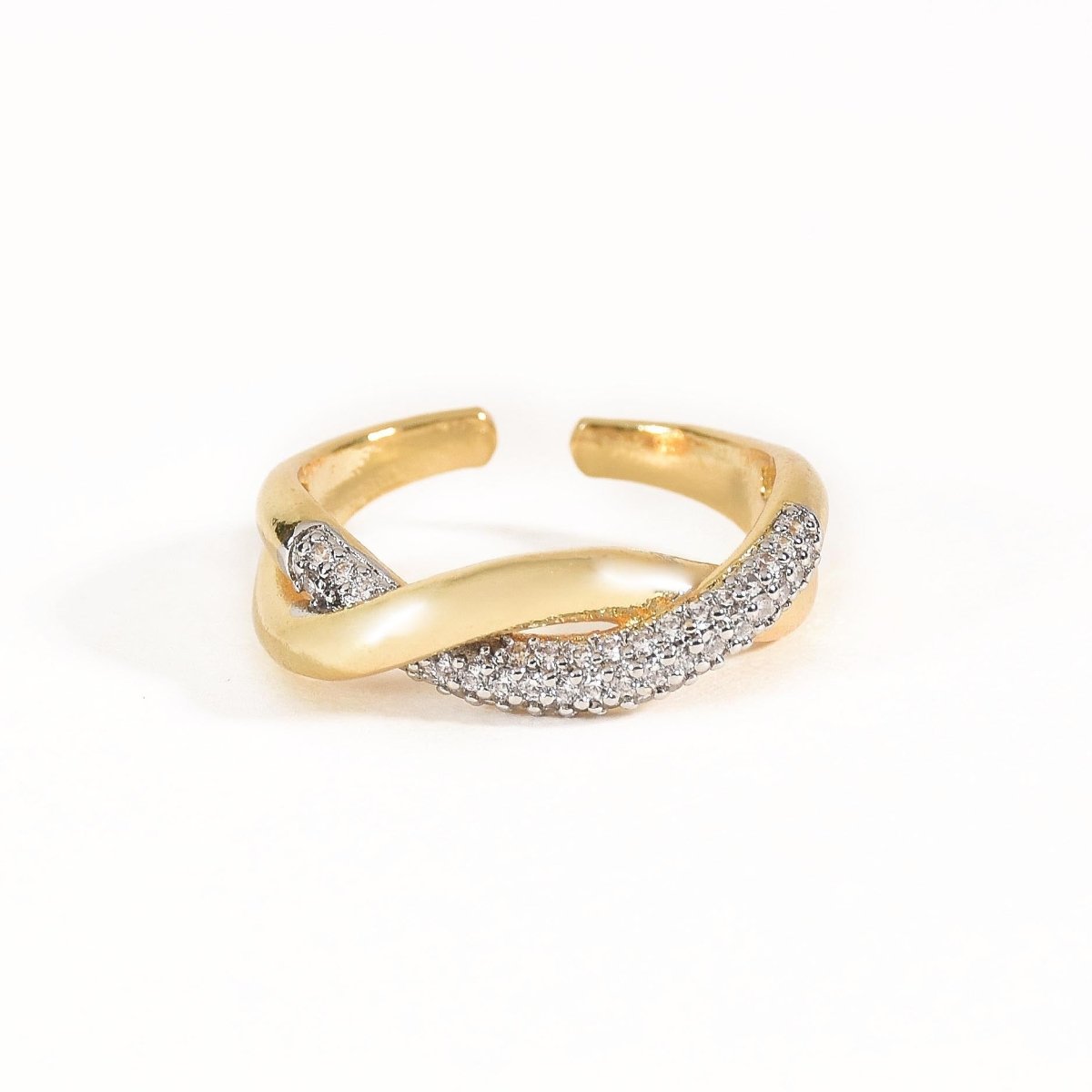 Diamond Drape Ring Stack - Upakarnaproduct_type