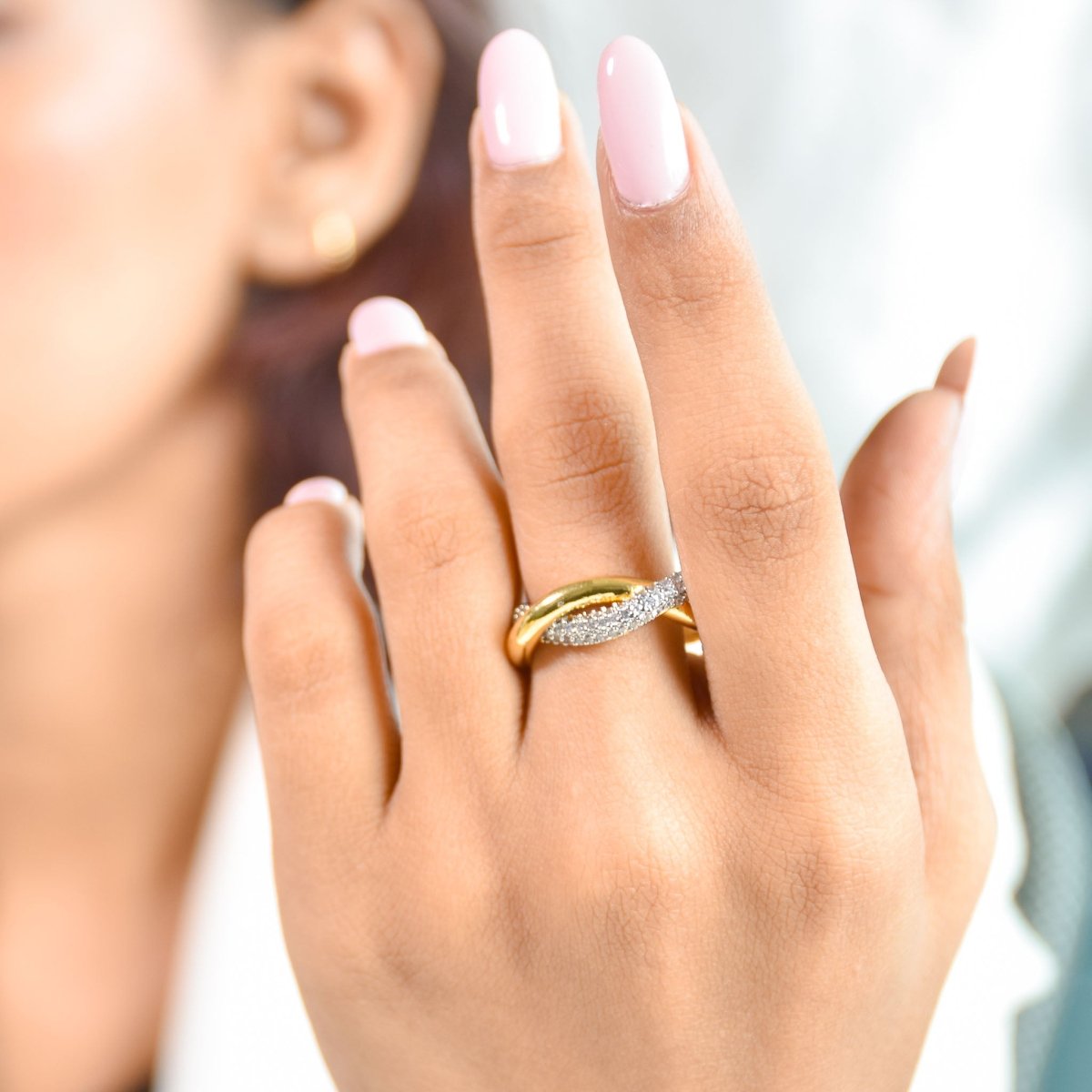 Diamond Drape Ring Stack - Upakarnaproduct_type