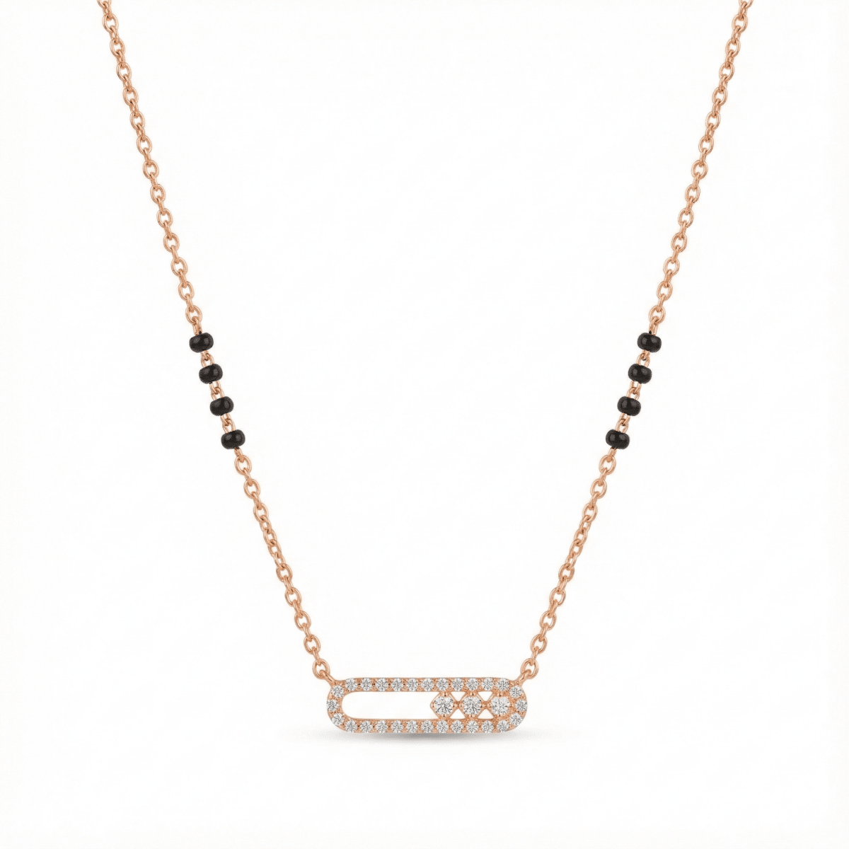 Diamond Halo Bar Mangalsutra Necklace - Upakarnaproduct_type