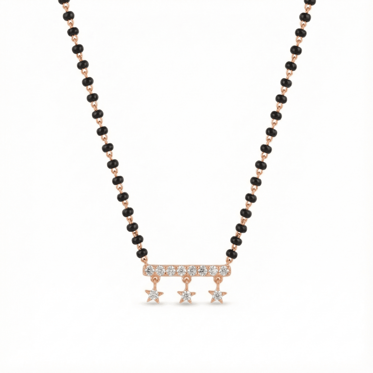 Diamond Star Bar Mangalsutra Necklace - Upakarnaproduct_type