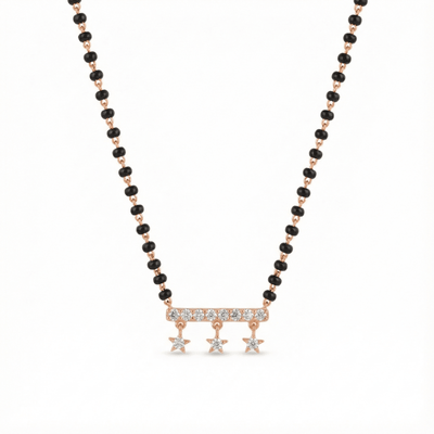 Diamond Star Bar Mangalsutra Necklace