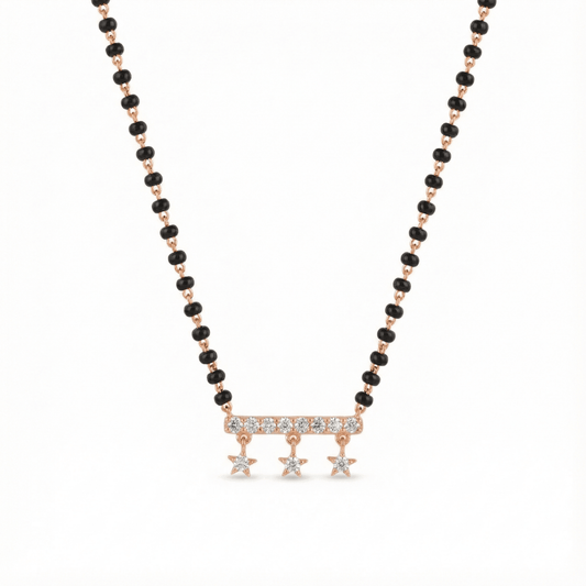 Diamond Star Bar Mangalsutra Necklace