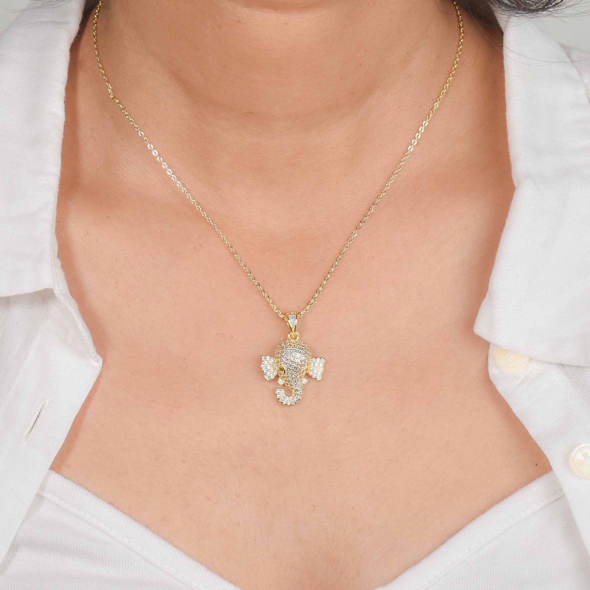 Divine Ganesha Pendant Necklace - Upakarnaproduct_type