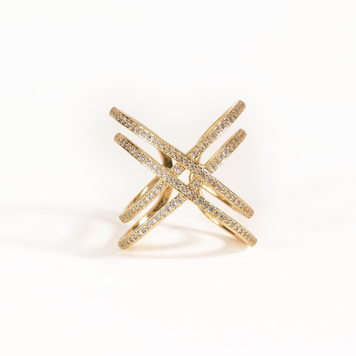 Double Line Criss Cross Ring - Upakarnaproduct_type