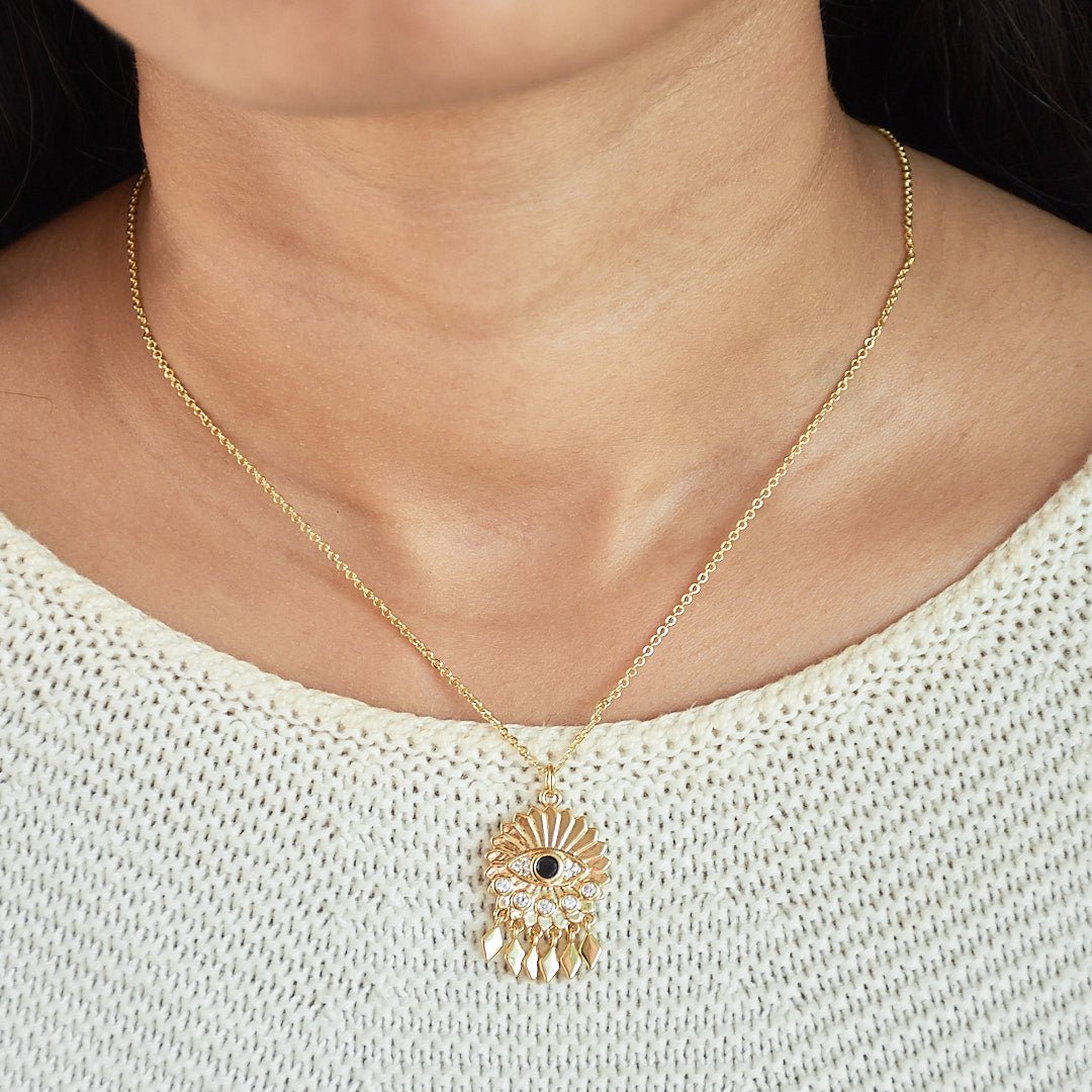Dreamcatcher Evil Eye Necklace - Upakarnaproduct_type