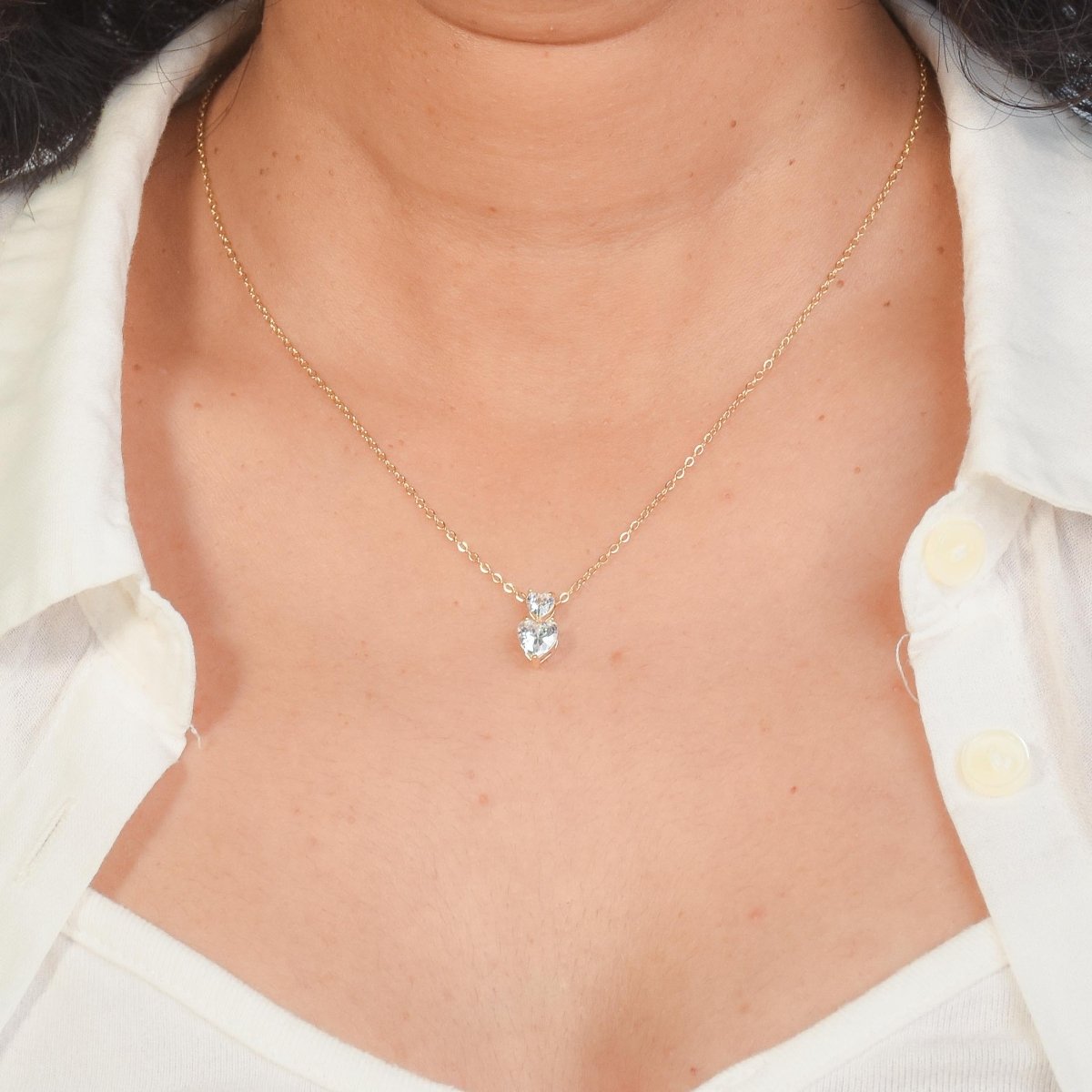 Dual Heart Necklace - Upakarnaproduct_type