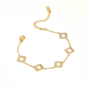 Elegant Clover Charm Bracelet