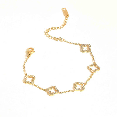 Elegant Clover Charm Bracelet