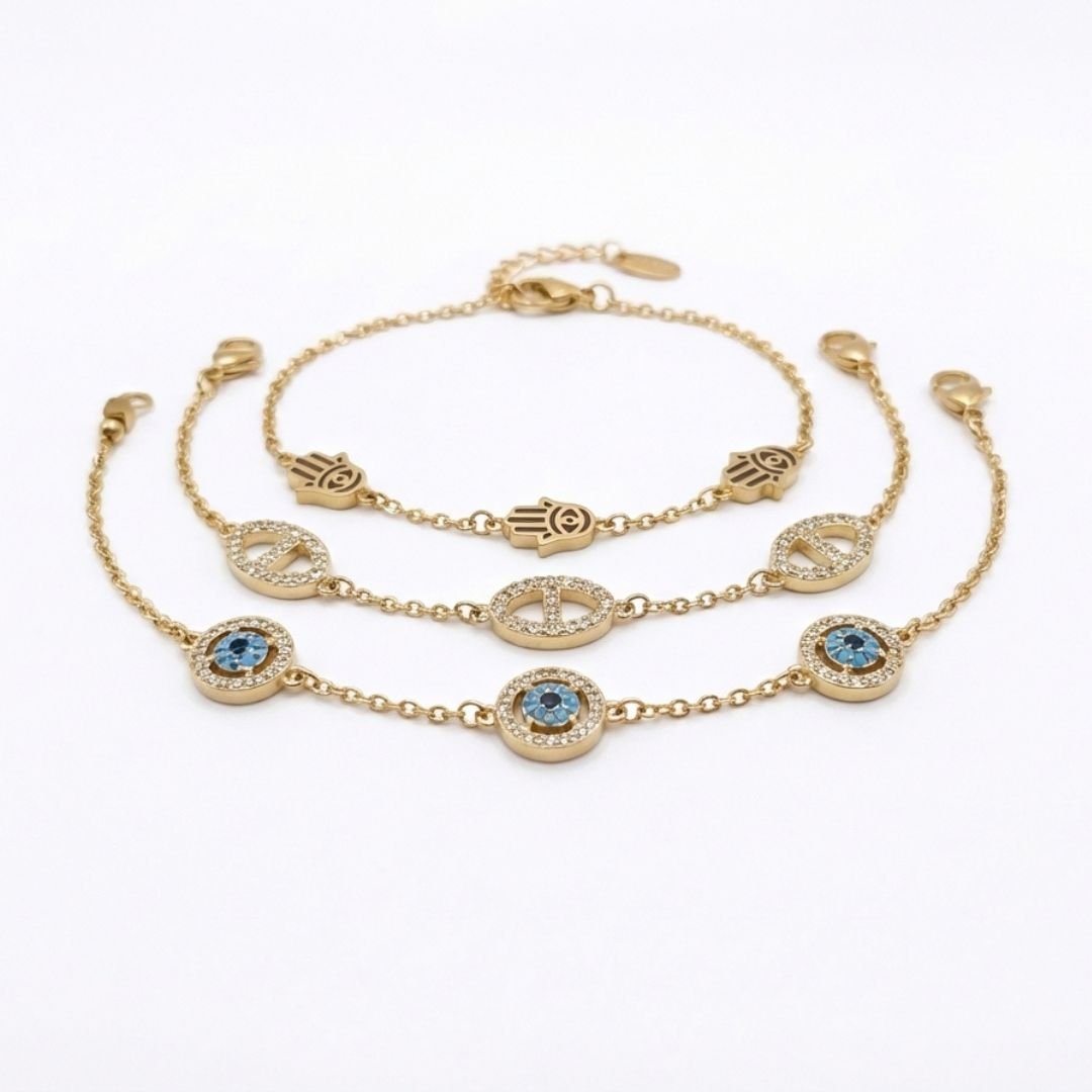 Elegant Shine Bracelet Stack - Upakarnaproduct_type