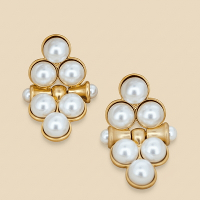 Embellished Pearls Dangler Earrings