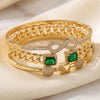 Emerald Pave Bangle Stack - Upakarnaproduct_type