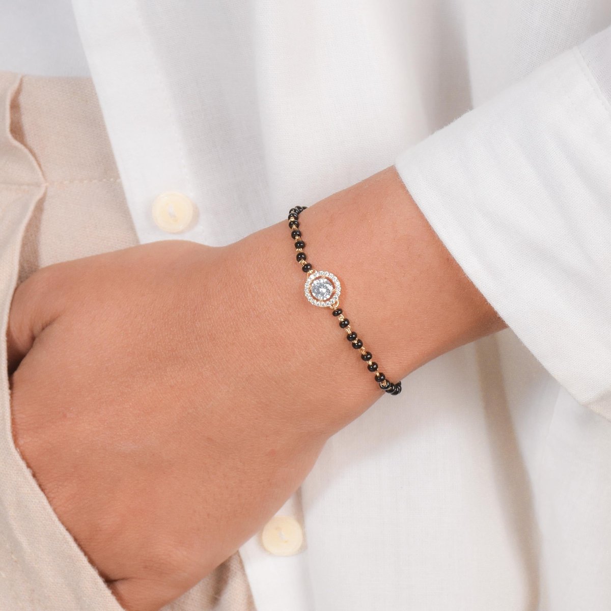 Eternal Circle Mangalsutra Bracelet - Upakarnaproduct_type