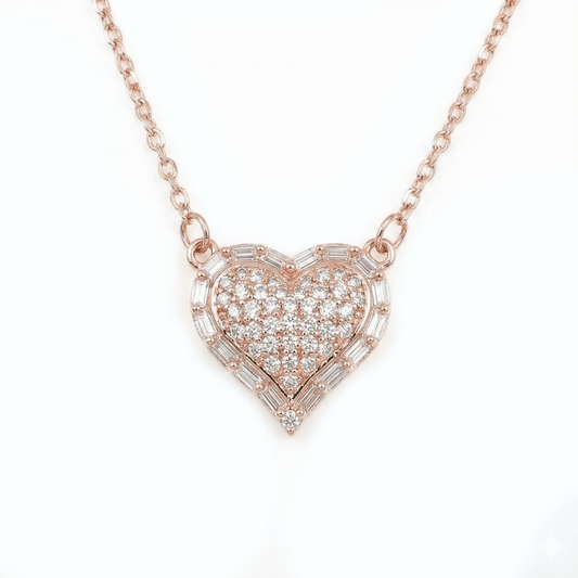 Everlight Heart Necklace, rose gold