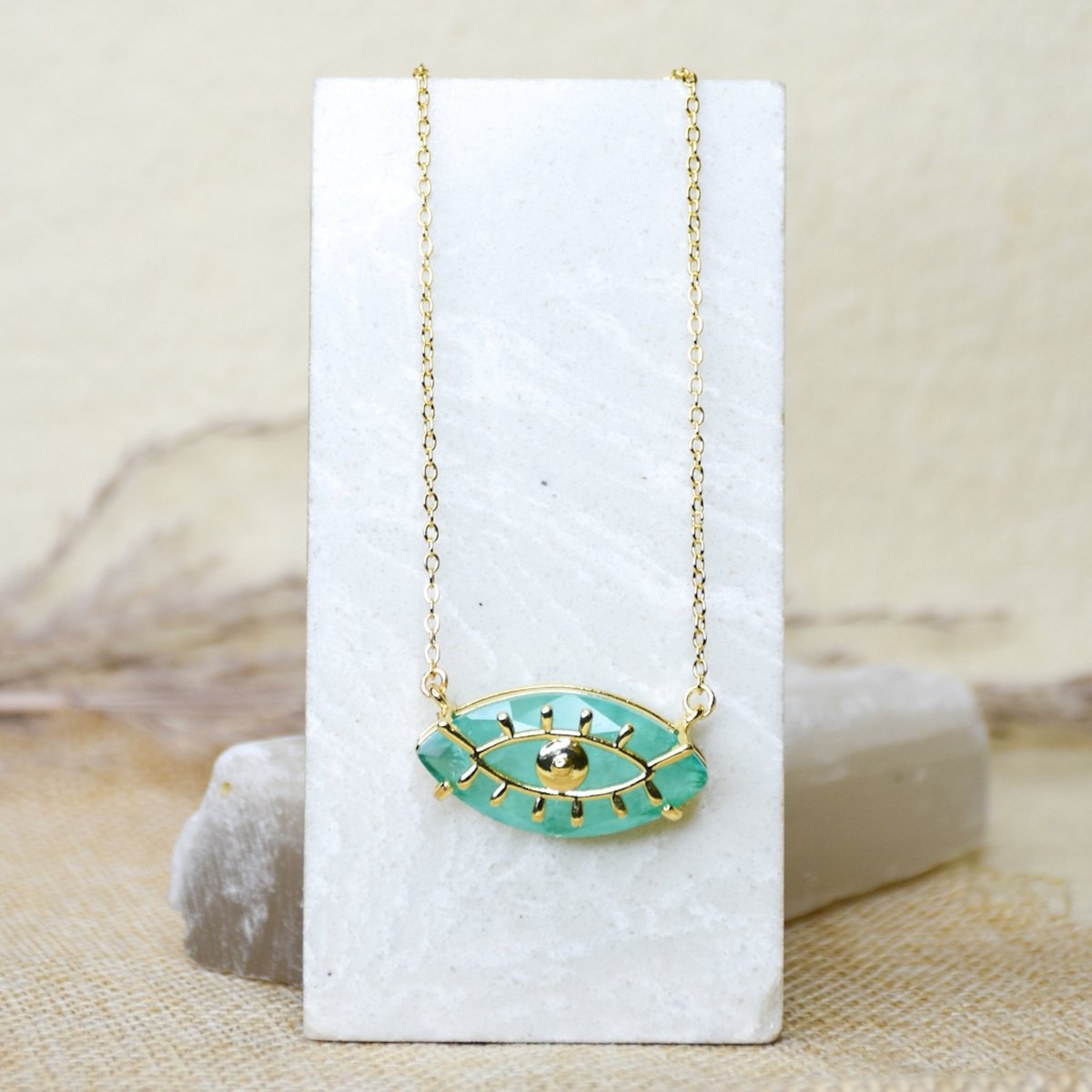 Evil Eye Crystal Necklace - Upakarnaproduct_type