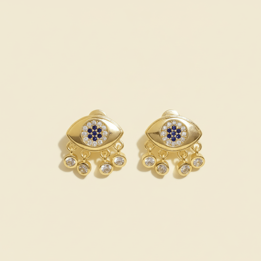 Evil Eye Drop Earrings - Upakarnaproduct_type