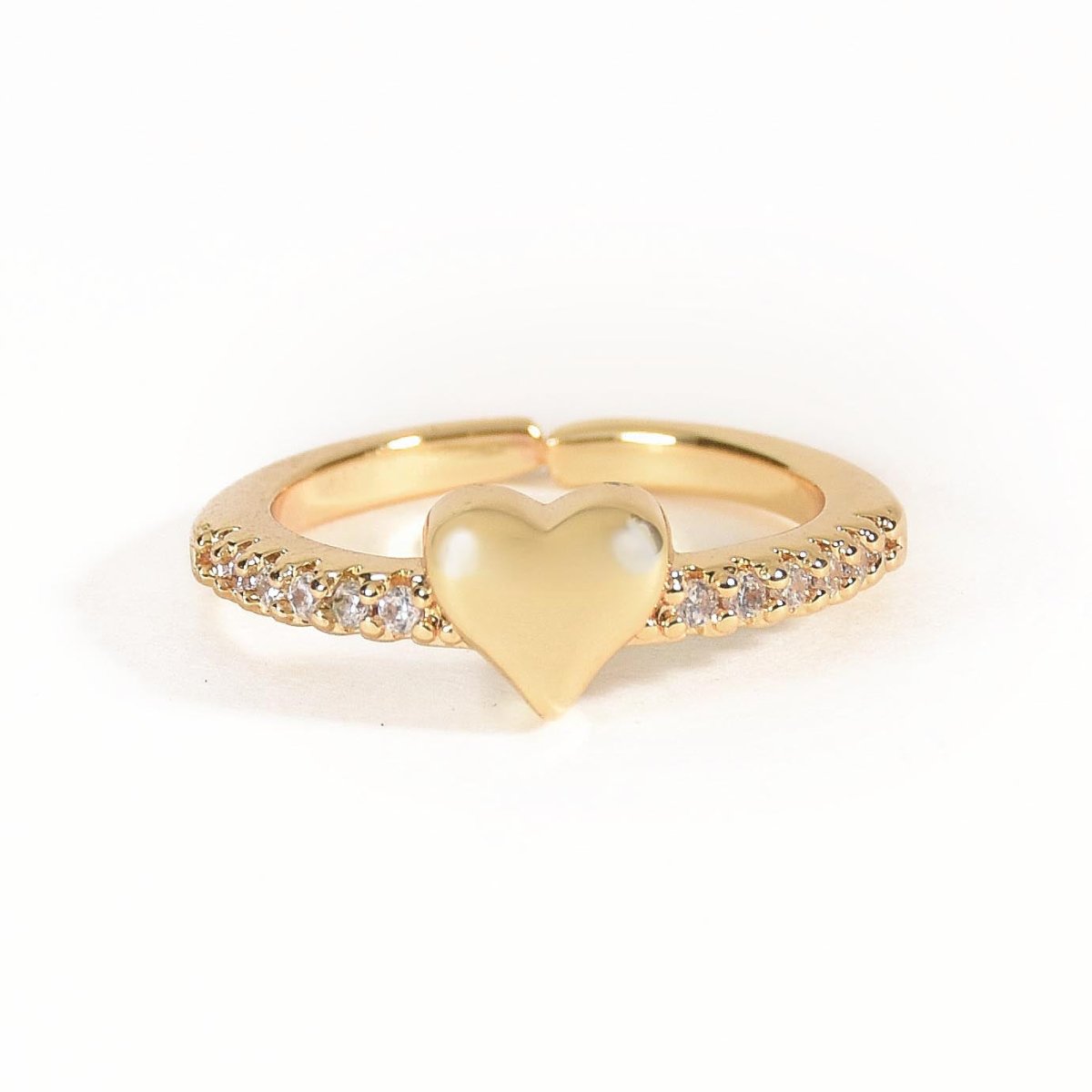 Evil Eye Heart Ring Stack - Upakarnaproduct_type