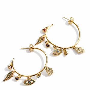 Evil Eye Hoop Earrings