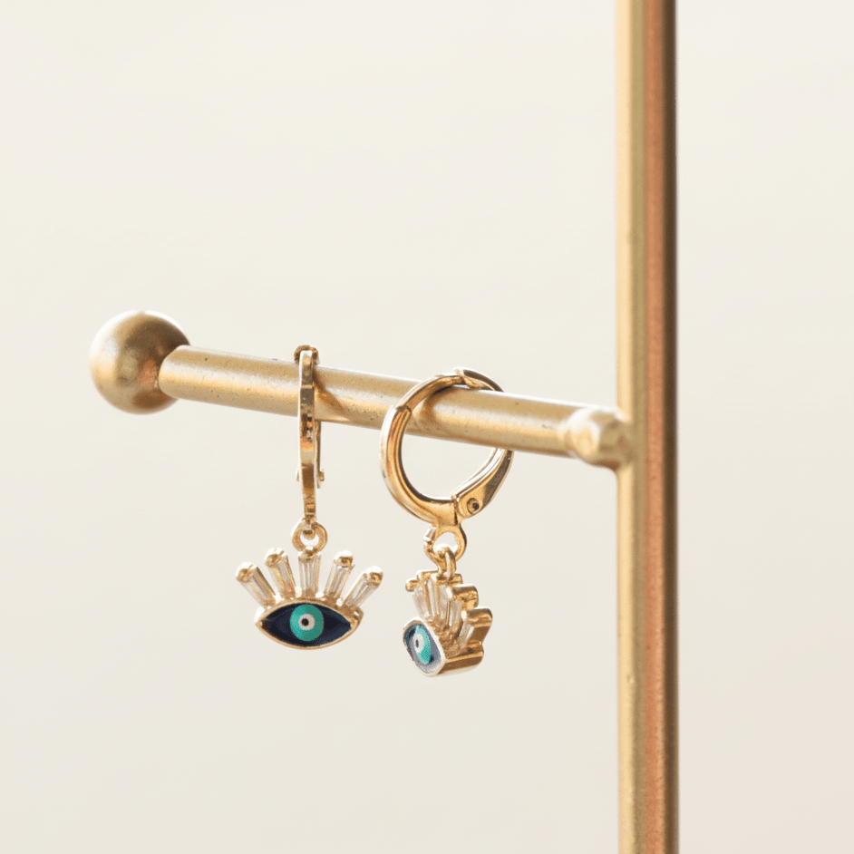 Evil Eye Lash Earrings - Upakarnaproduct_type