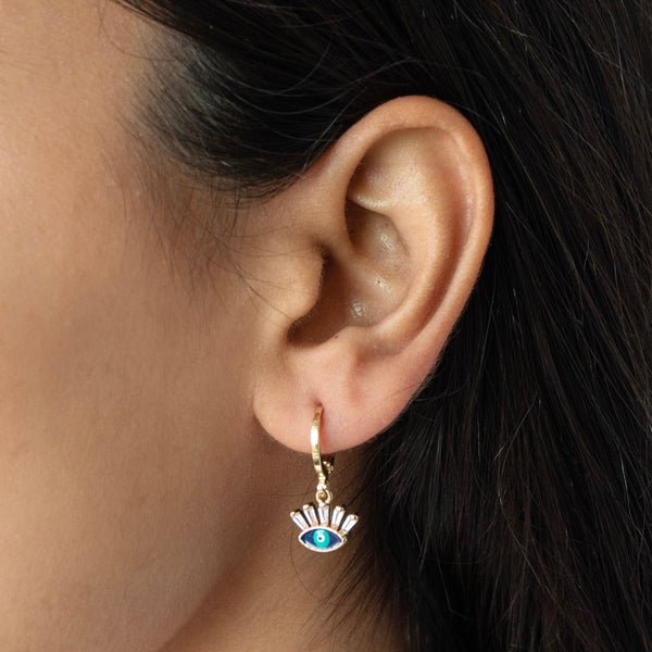 Evil Eye Lash Earrings - Upakarnaproduct_type
