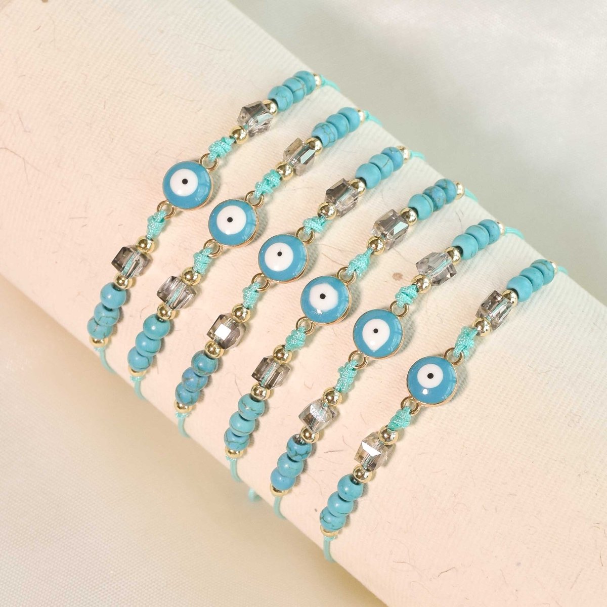 Evil Eye Rakhi Bracelets Set of 6 - Upakarnaproduct_type