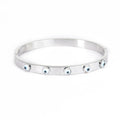Evil Eye Studded Bangle | Anti-tarnish | Gold Plated | Openable