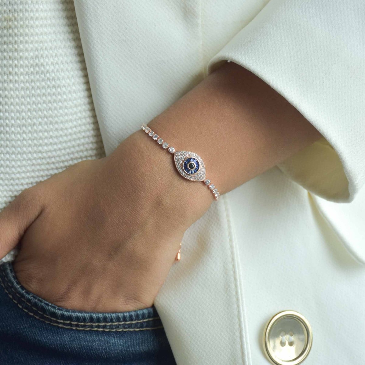Evil Eye Tennis Bracelet - Upakarnaproduct_type