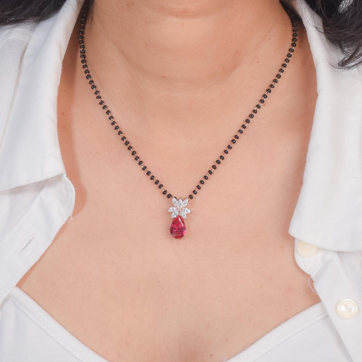 Floral Flare Mangalsutra Necklace - Upakarnaproduct_type
