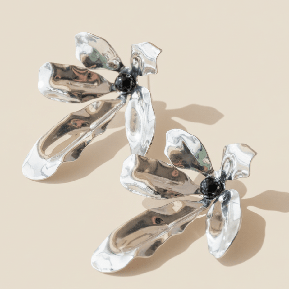 Flower Black Gaze Earrings - Upakarnaproduct_type