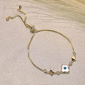 Flower Evil Eye Bracelet | Demi-Fine | Anti-tarnish