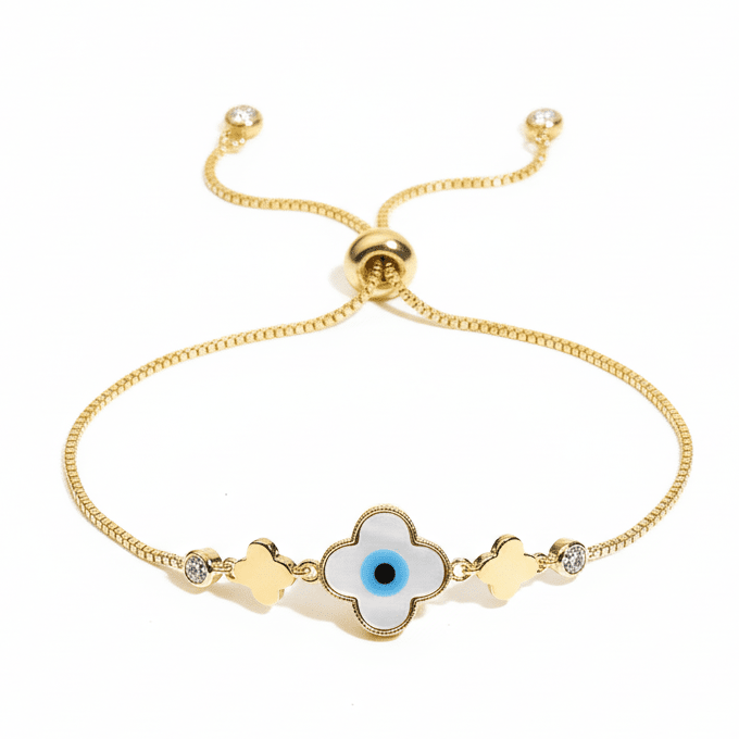 Flower Evil Eye Bracelet - Upakarnaproduct_type